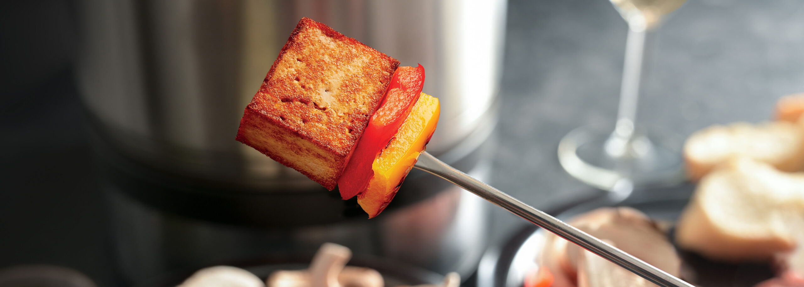 tofu en cube pour fondue